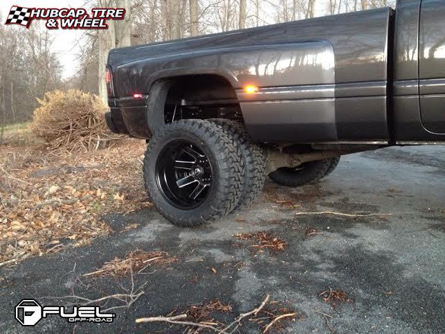 vehicle gallery/dodge ram fuel maverick d538 20X10  Black & Milled wheels and rims